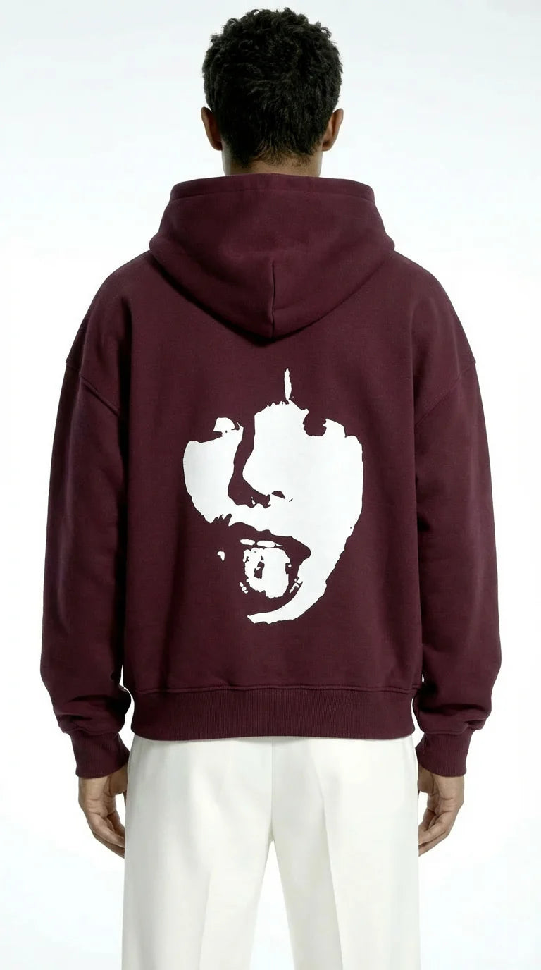 Statement Hoodie - Grenat