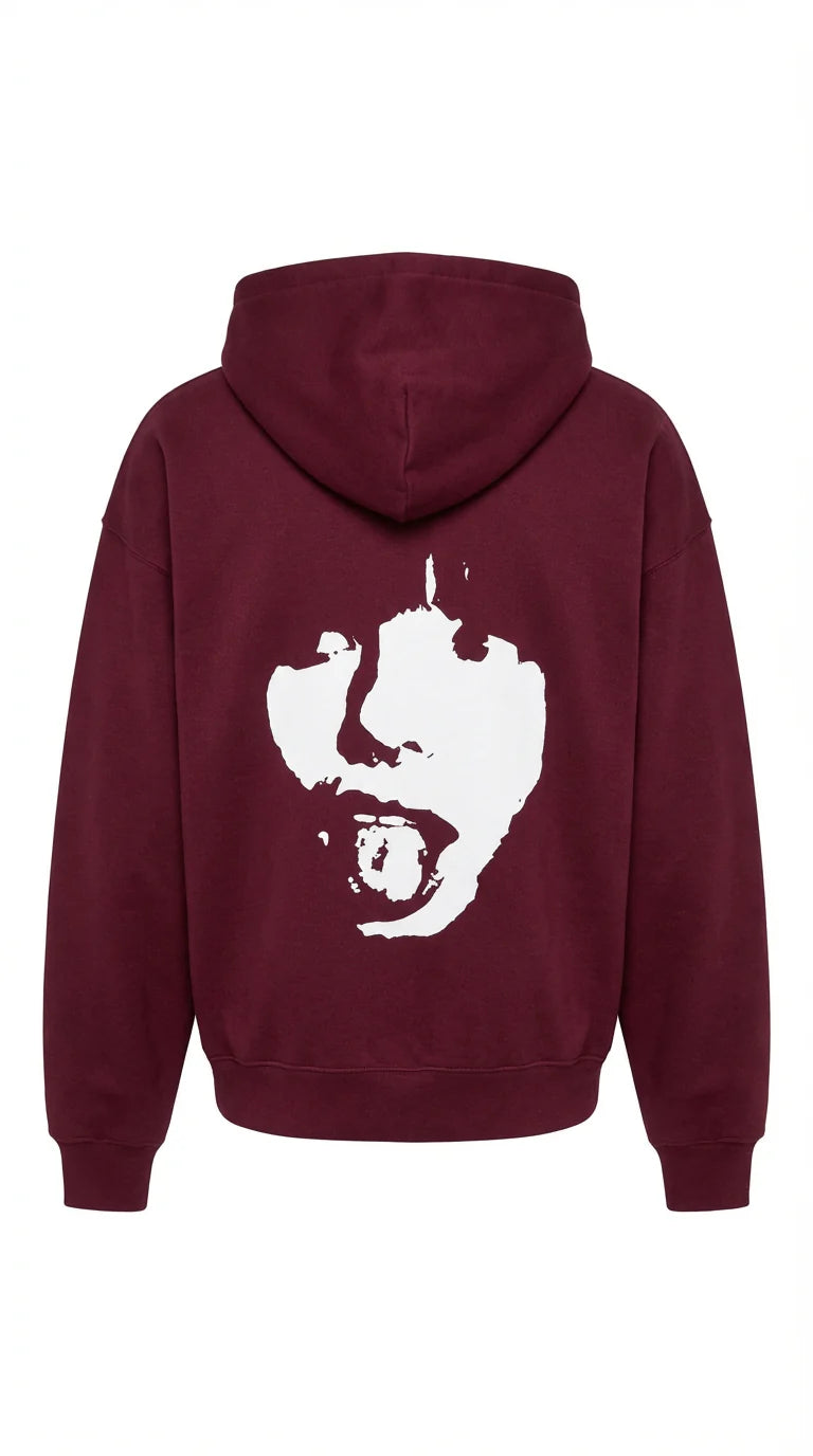 Statement Hoodie - Grenat