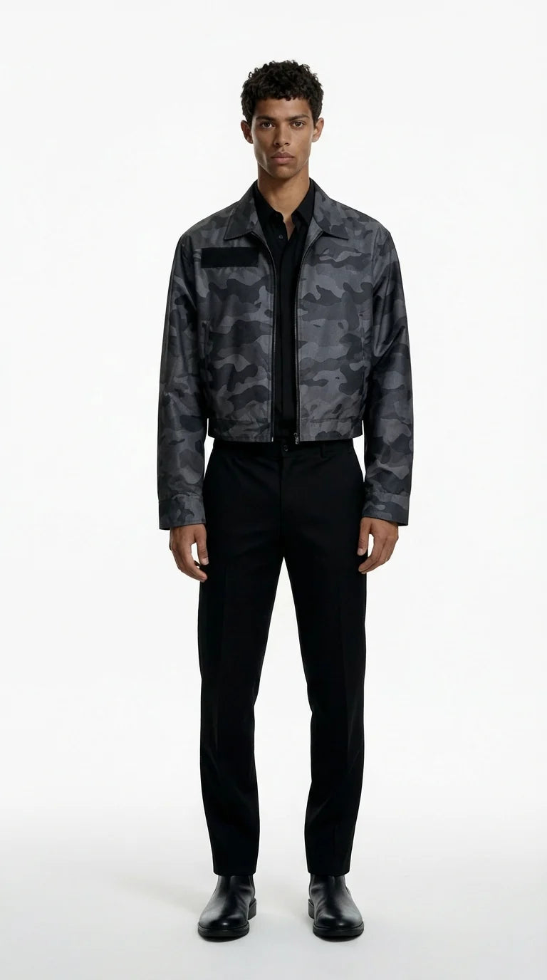 Cropped Camo Jacket