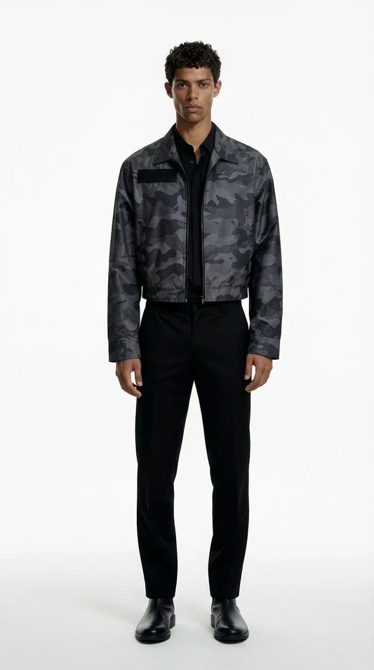 Cropped Camo Jacket