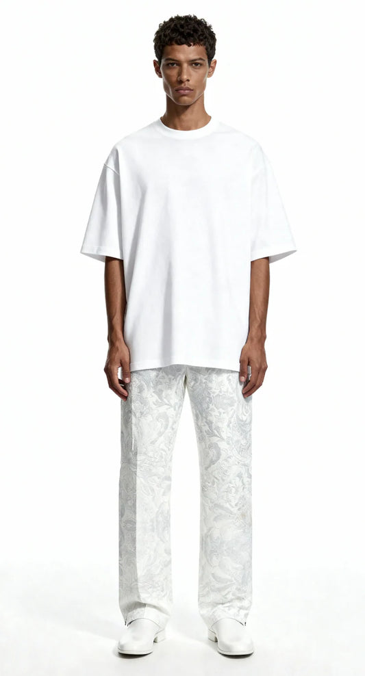 Ivory Jacquard Pant
